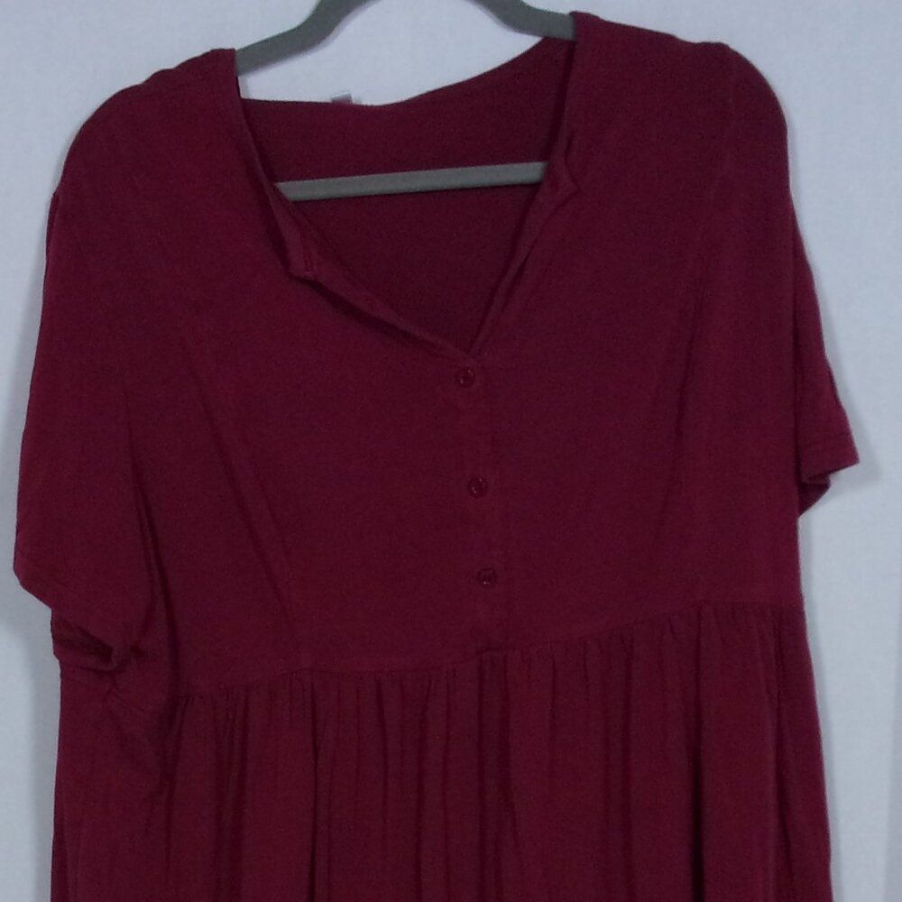 Womens burgundy 4X top